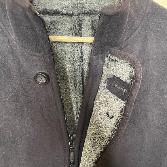 Haupt Jacket Mens 42R Black Full Zip Fur Lined Pockets - Picture 2 of 10